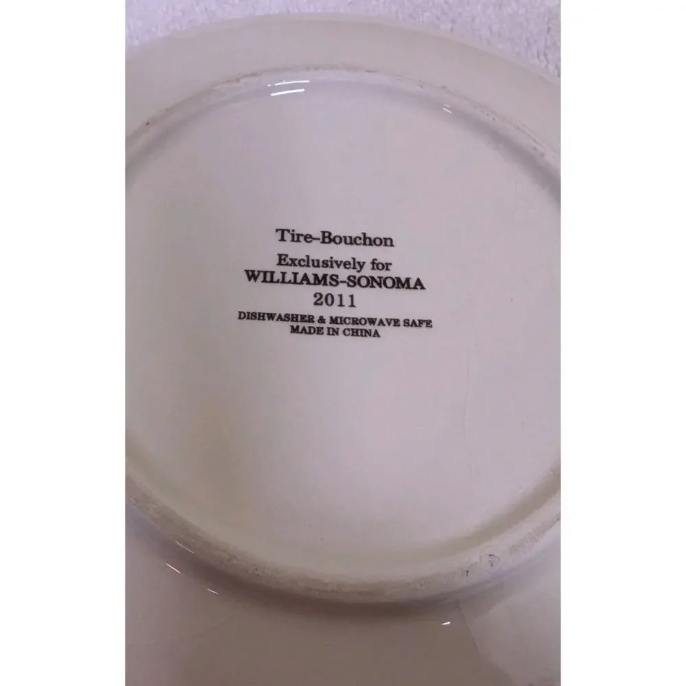 Set of 2 Tire-Bouchon by Williams-Sonoma 2011 Appetizer Plates 6-1/2